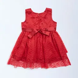 HOP Baby by Westside Red Lace Detailed Party Dress image 2