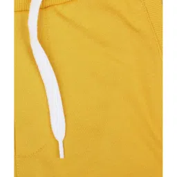 Peter England Kids Yellow Solid Trackpants image 3