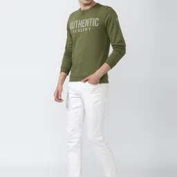 Van Heusen Green Slim Fit Printed SweatShirt image 5