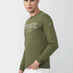 Van Heusen Green Slim Fit Printed SweatShirt image 3