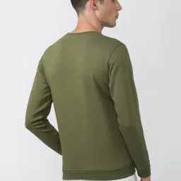 Van Heusen Green Slim Fit Printed SweatShirt image 2