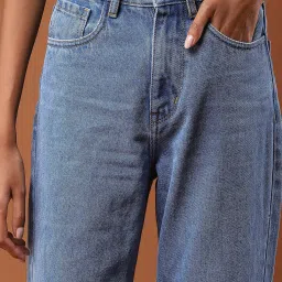 aarke Ritu Kumar Blue Straight Fit Mid Rise Jeans image 4