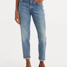 Levi's Women's Blue High Rise Boyfriend Jeans image 1