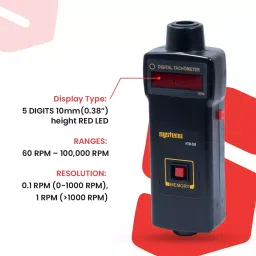 Systems Tech HTM 560 Non Contact & TM 804 Digital Panel Mount Tachometer with Photo-Reflective Sensor image 5