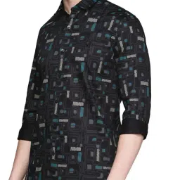 Simon Carter London Black Printed Slim Fit Shirt-picture-10