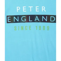Peter England Kids Blue Printed  T-Shirt image 3