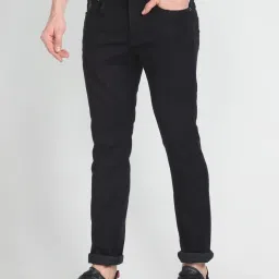 U.S. Polo Assn. Denim Co. Dark Blue Cotton Slim Tapered Fit Jeans image 3