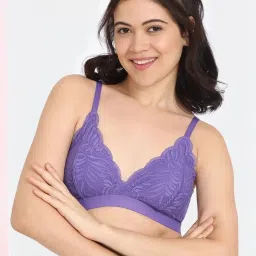 Rosaline by Zivame Purple Solid Bra image 1