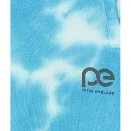 Peter England Kids Blue & White Tie Dye Joggers image 3