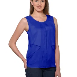 PATRORNA Royal Blue Regular Fit Top image 3