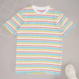 Pantaloons Junior Boys Bright White Regular Fit T-Shirt image 1