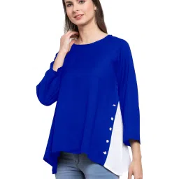 PATRORNA Royal Blue Regular Fit Top image 3