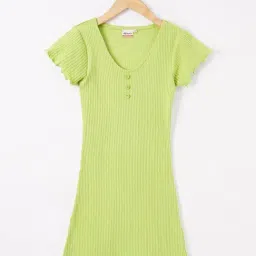 Edheads Kids Green Cotton Regular Fit Dress-picture-44