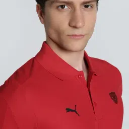 Puma Red Cotton Regular Fit Sports Polo image 4