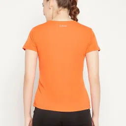Clovia Orange Printed T-Shirt image 2
