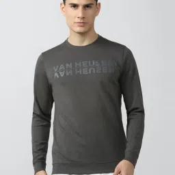 Van Heusen Grey Regular Fit Printed SweatShirt image 1