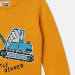 R&B Kids Mustard Applique Relaxed Fit Sweatshirt image 3