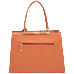 Globus Orange Solid Medium Handbag image 3