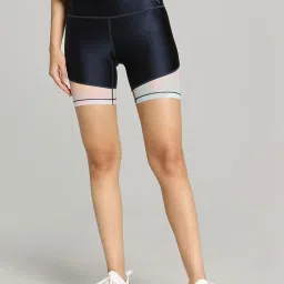 Puma Blue Color-Block Sports Shorts image 1