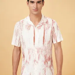 7 Alt By Pantaloons Whitecap Gray Cotton Slim Fit Printed Shirt-image-86