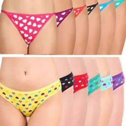 AROUSY Black & Red Printed Panties - Pack Of 12-picture-20