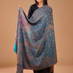 SWI Stylish Women Floral Woven Design Shawl-picture-29