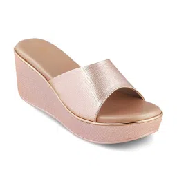 Tresmode Women's Champagne Casual Wedges image 1