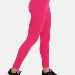 Puma EVOKNIT Pink Logo Print Tights image 3