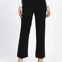 MADAME Black Blended Relaxed Fit Mid Rise Jeans-picture-47