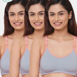 Inner Sense Grey Non Wired Non Padded Nursing Bra (Pack Of 3) image 1