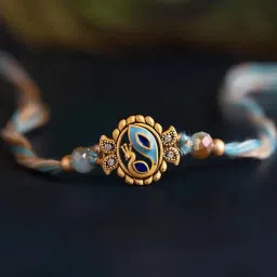 Voylla Graceful Peacock Designer Thread Rakhi For Brother-picture-34