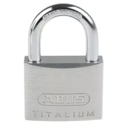 ABUS 64TI Key Weatherproof Titanium Weatherproof Padlock Keyed Alike 8 mm Shackle 50 mm Body, 64TI/50 KA6511 image 2