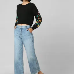 Only Black Embroidered Pullover image 4