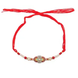 Voylla Sparkling Enameled Designer Thread Rakhi For Brother image 4