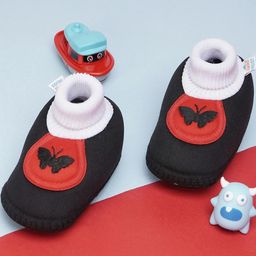 NESKA MODA Black Cotton Booties-picture-25