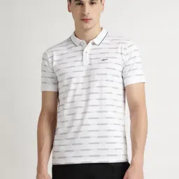 Reebok White Cotton Regular Fit Striped Sports Polo-image-31