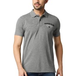 Basics Grey Cotton Muscle Fit Polo T-Shirt-picture-46