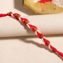 Voylla Spiritual Sacred Rudraksha Beaded Thread Rakhi For Brother-picture-12