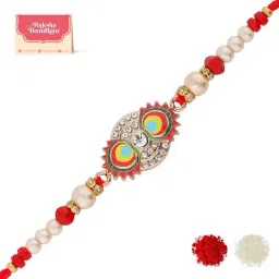 Voylla Sparkling Enameled Designer Thread Rakhi For Brother image 2