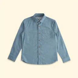 Pantaloons Junior Blue Cotton Regular Fit Full Sleeves Shirt-picture-14