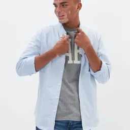 American Eagle Outfitters Blue Cotton Regular Fit Shirt-picture-37