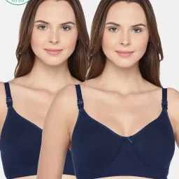 Inner Sense Navy Non Wired Non Padded Nursing Bra (Pack Of 2) image 1