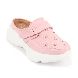 Fausto Women's Pink Mule Shoes image 2