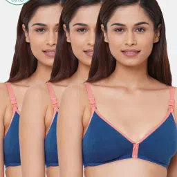 Inner Sense Navy Non Wired Non Padded Nursing Bra (Pack Of 3) image 1