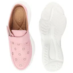 Fausto Women's Pink Mule Shoes image 3