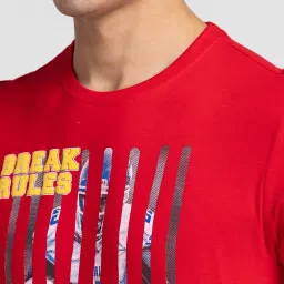 Globus Red Cotton Regular Fit Printed T-Shirt image 4