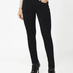 R&B Black Denim Slim Fit Mid Rise Jeans-picture-20