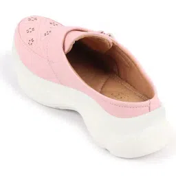 Fausto Women's Pink Mule Shoes image 4