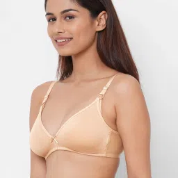 Inner Sense Beige Non Wired Non Padded Nursing Bra (Pack Of 3) image 3