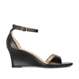 Naturalizer by Bata Women's Black Ankle Strap Wedges-picture-32